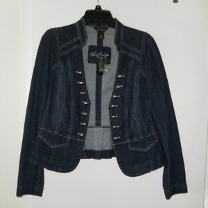 White Black House Jeans Jacket/size 10